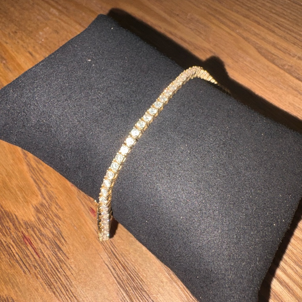 Elegant Gold Plated Tennis Bracelet